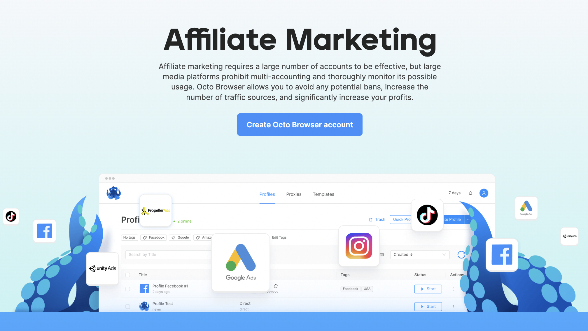Octo Browser for Affiliate Marketing
