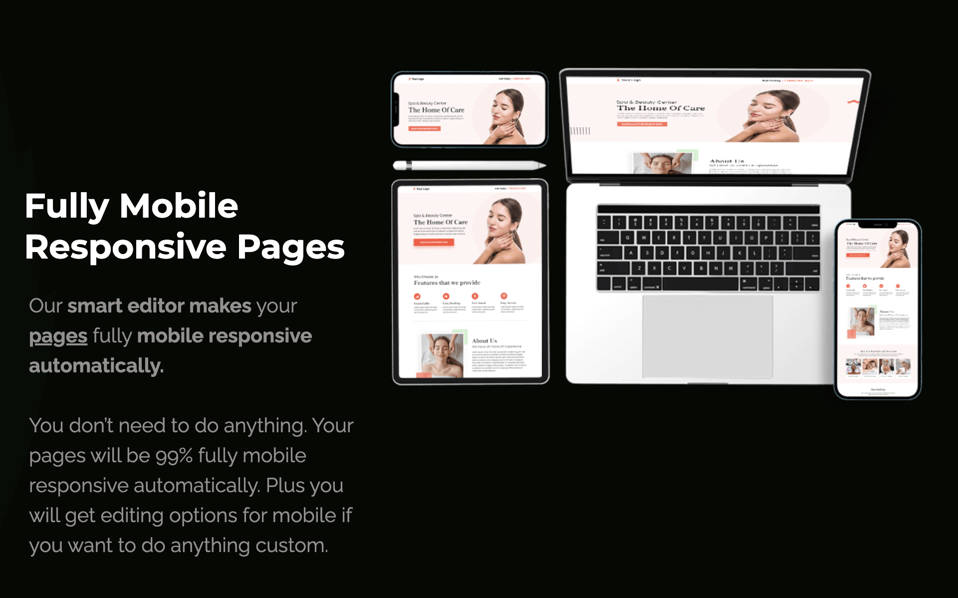 Fully Mobile Responsive Pages