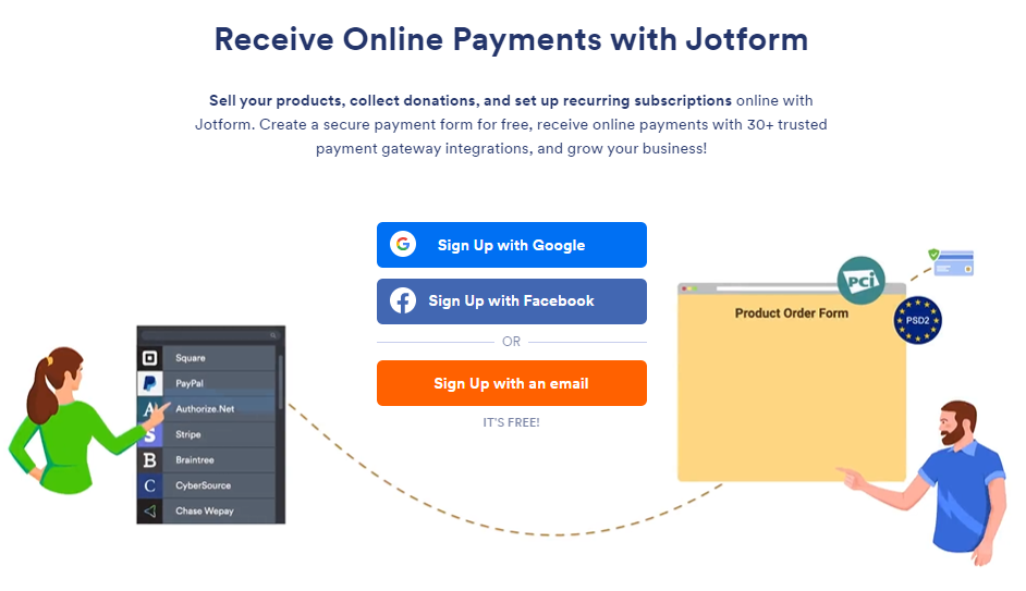 Receive Online Payments with Jotform