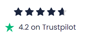 4.2 Star rating on Trustpilot