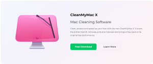 „CleanMyMac“ pagrindinis puslapis