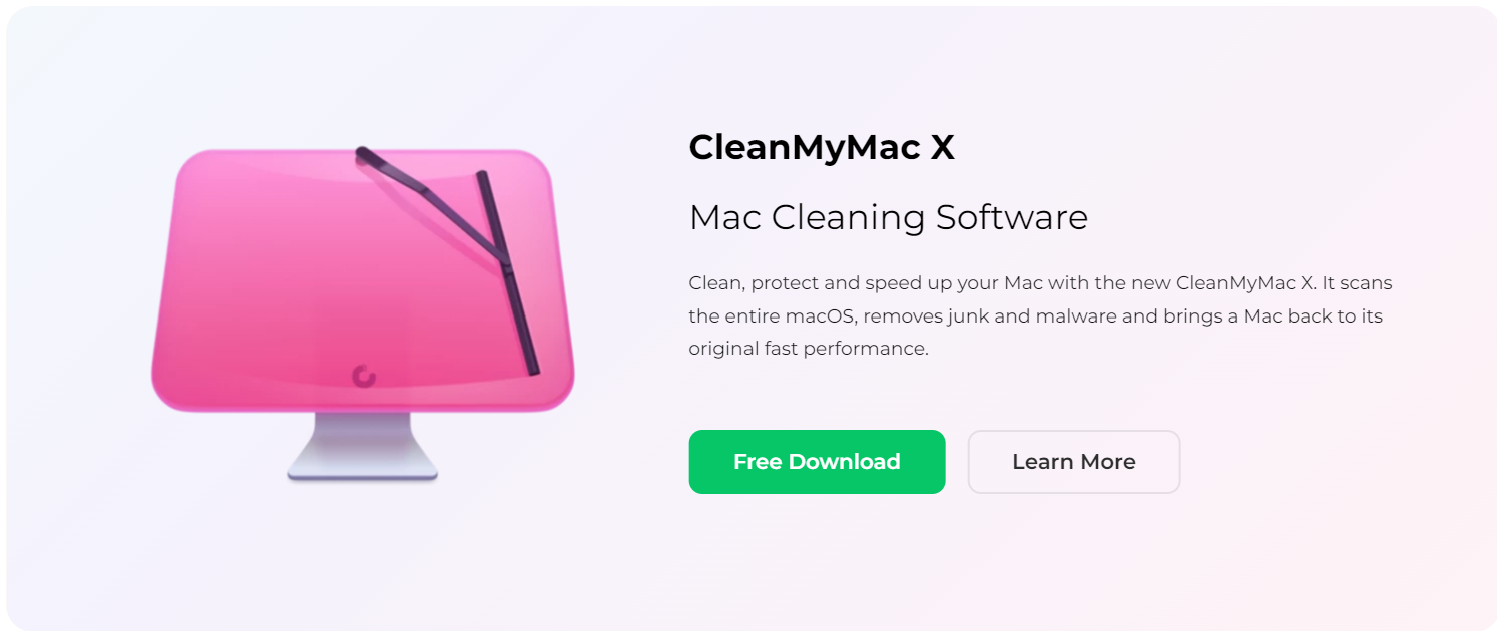 CleanMyMac Home Page