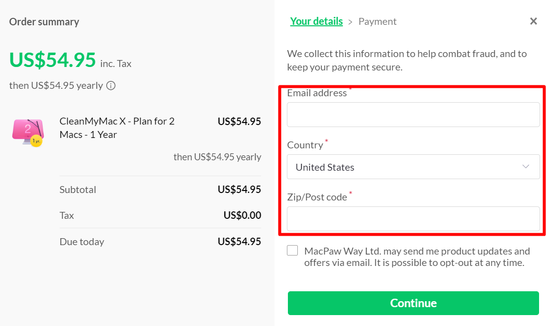 Fill Necessary Details