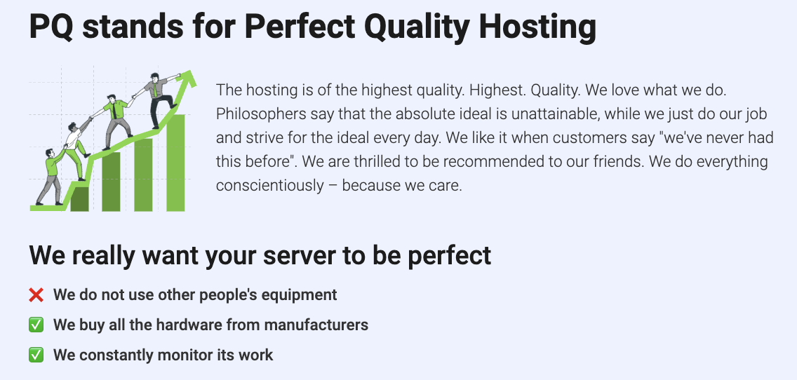 PQ stands for Perfect Quality Hosting
