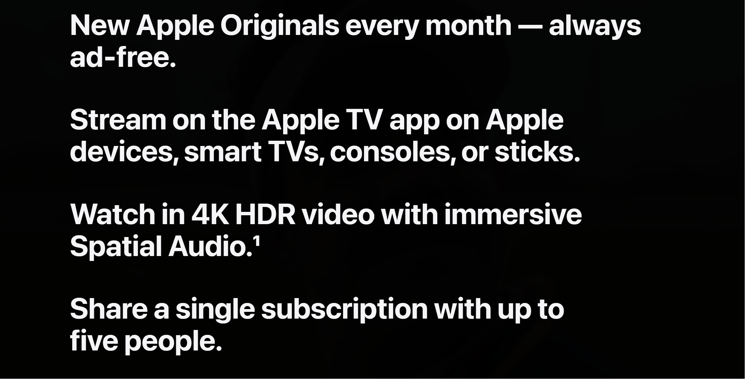 Apple TV plus Features
