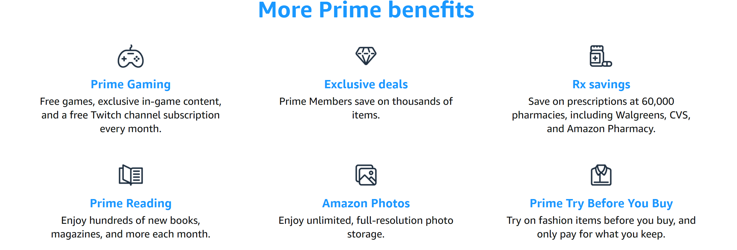 More Prime benefits