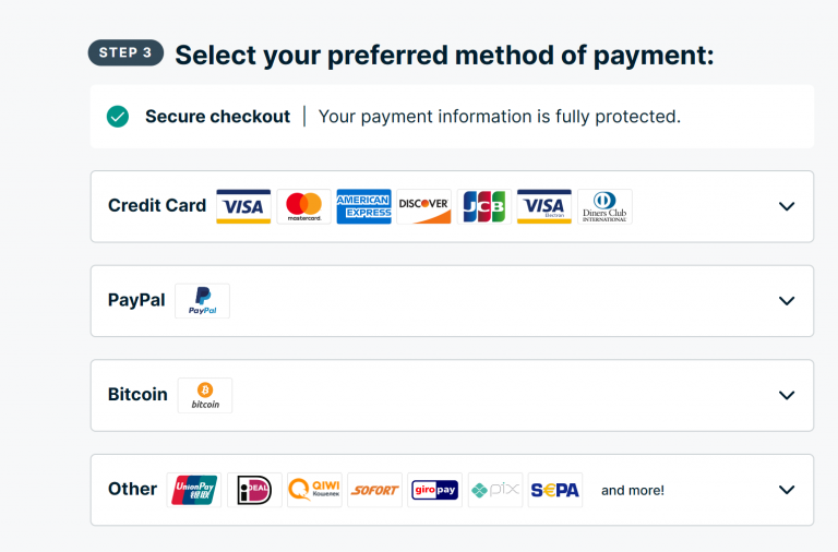 Choose payment Method