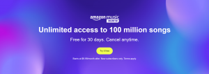 Amazon Musicの無料トレイル