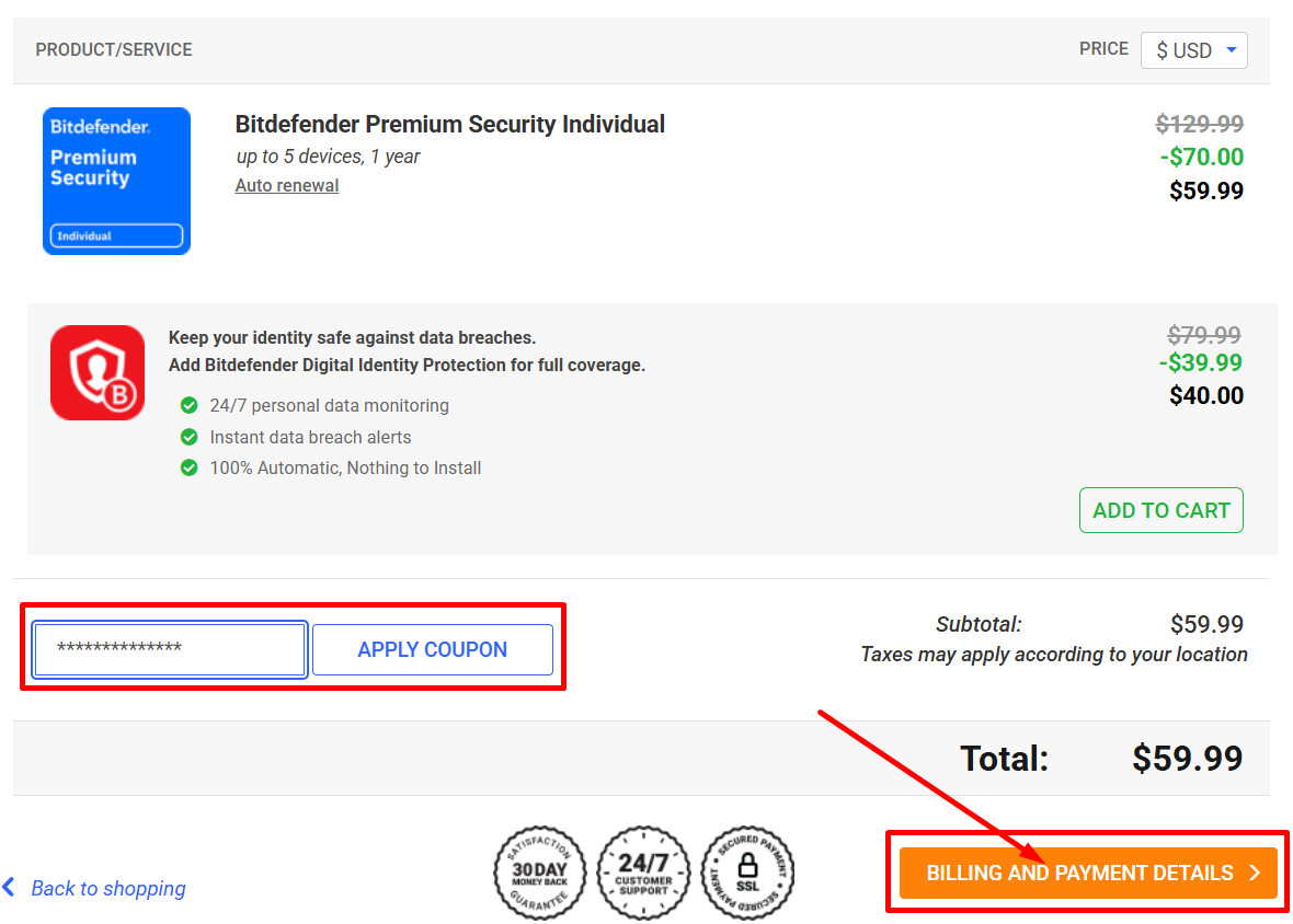 Bitdefender-Cart