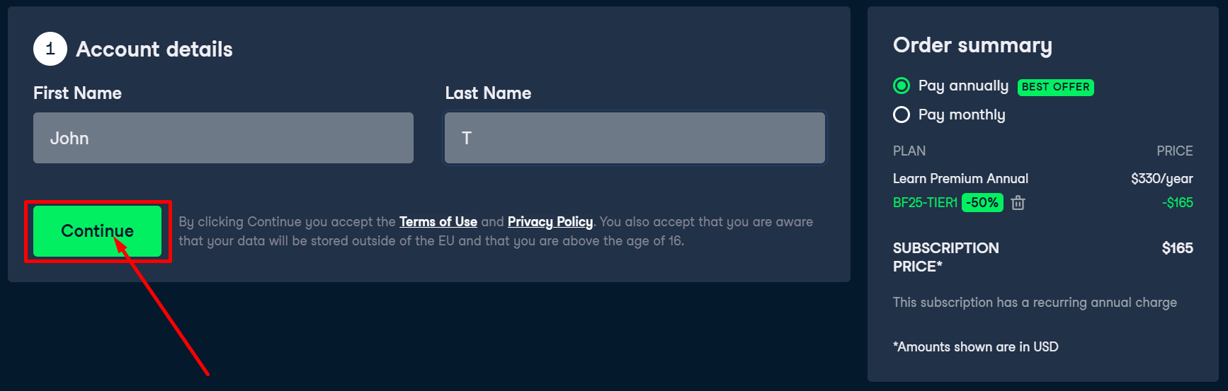 DataCamp-Account-Details