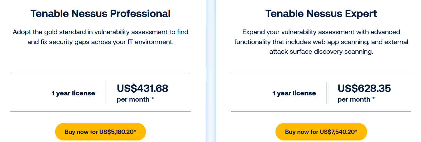 Tenable-Nessus-Pricing