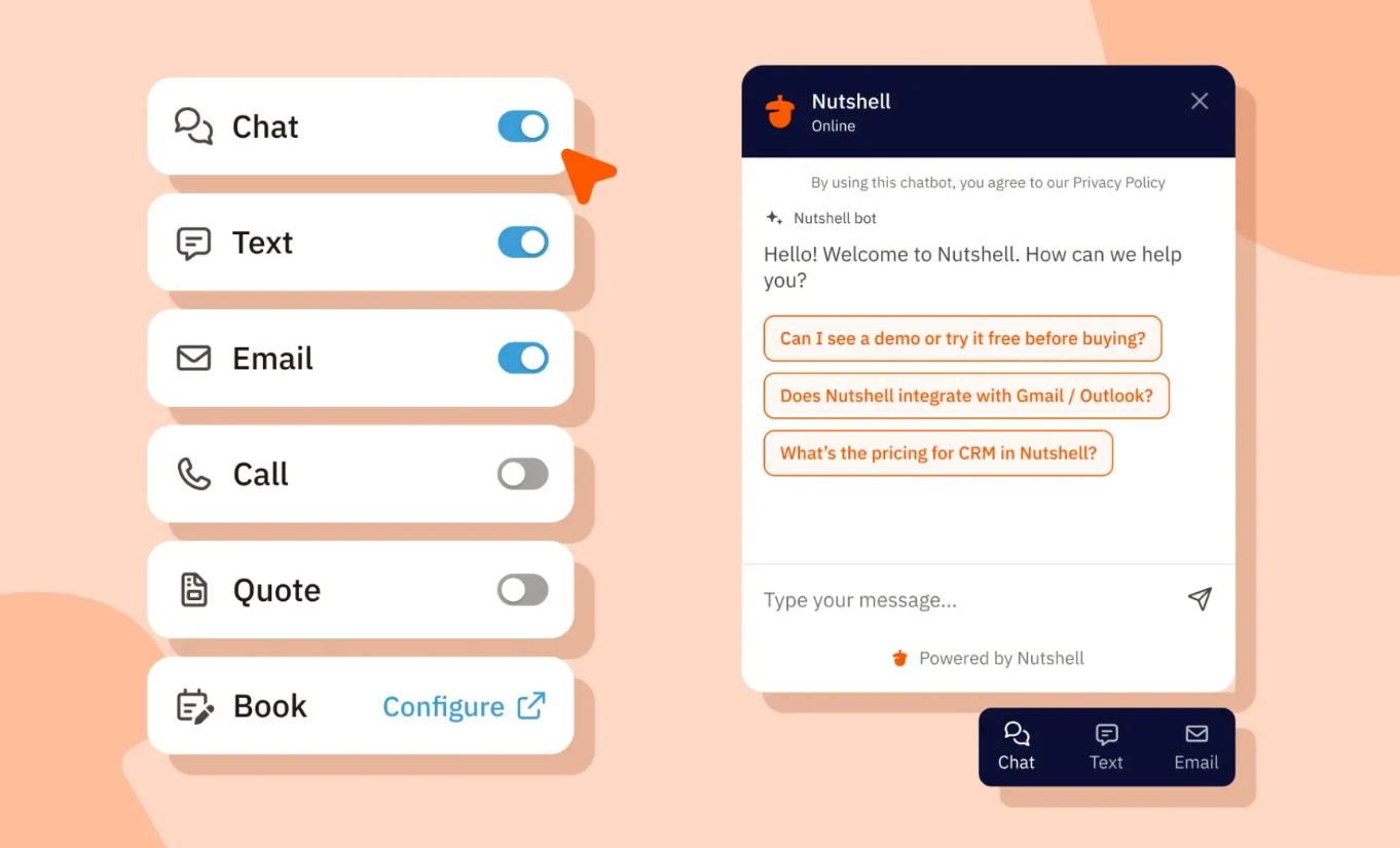 Nutshell Chat-Text-Email