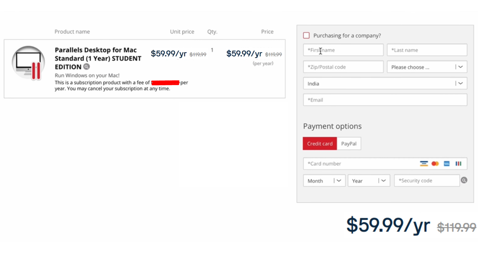 Parallels Cart Step4