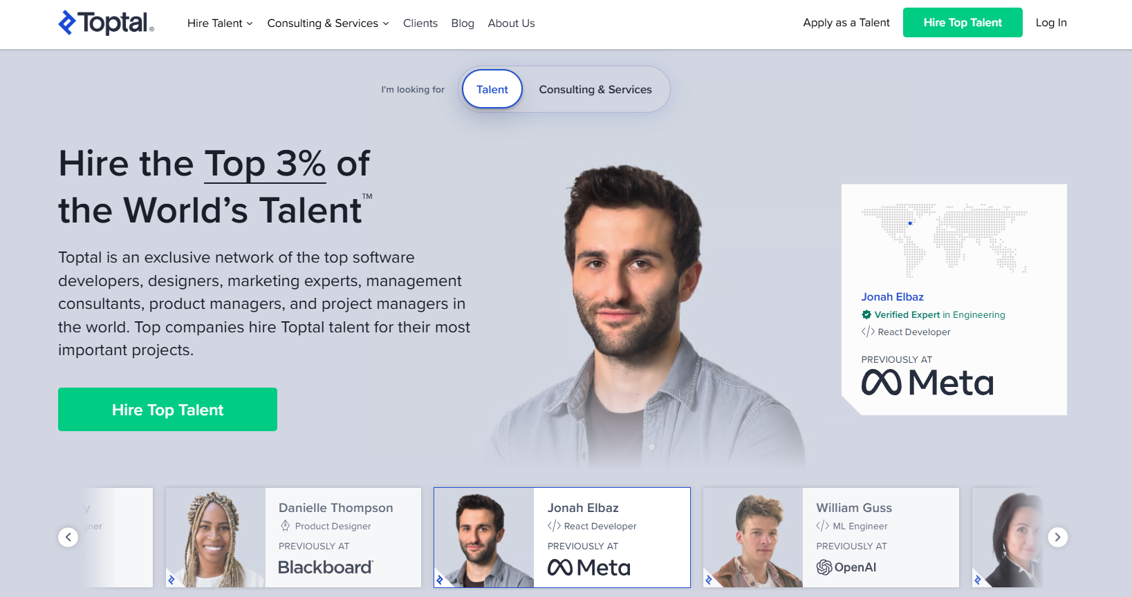 Toptal Interface