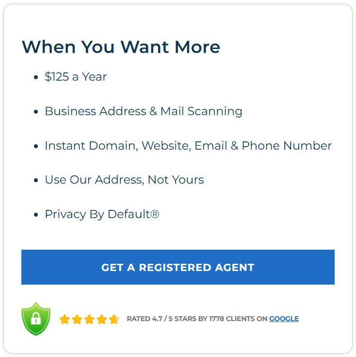 Registered Agent Pricing